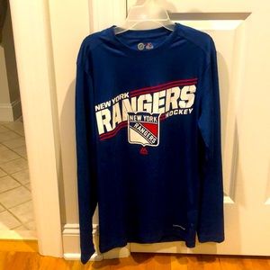 NY Rangers S Majestic Long-Sleeve Dri-Fit Tee